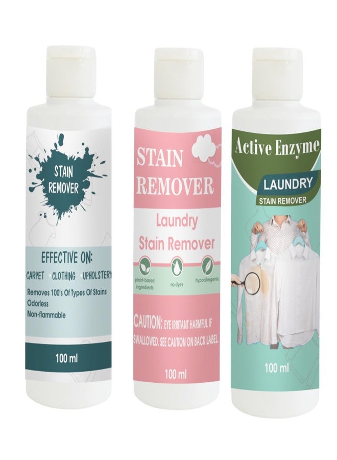 TOOVUS Stain Remover Combo Pack of Sky, Pink and Pista Stain Remover | Multi-Surface Cleaning Solution for Clothes, Fabrics, Upholstery (100 g Each) - Image 1